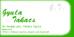 gyula takacs business card